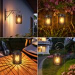 RECHOO 2er Set Solarlampen Hängend mit LED – 12 Std. Leuchtdauer, IP65 wasserdicht für Garten & Balkon – Bild 7