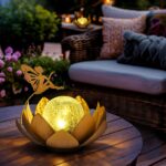 GIGALUMI Fairy Lotus Solarleuchte – IP44 Gartenleuchte mit Warmweiss für Aussen