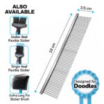 The Doodle Brush Hundekamm aus Edelstahl – Doppelseitiger Metallkamm für Doodles & langes Fell – Bild 7