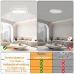 LZQ LED Deckenleuchte 48W Ø40cm dimmbar mit Fernbedienung – RGB Farbwechsel für alle Räume – Bild 7