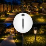 SC-Daily Solarleuchten 12er Set – Warmweiß Gartenbeleuchtung IP65 wasserdicht für Wege & Terrasse – Bild 7