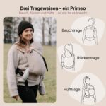 Hoppediz Primeo Babytrage ab Geburt – Ergonomische Vollschnallentrage aus Bio-Baumwolle – Bild 4