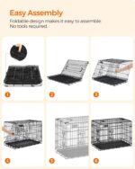 Feandrea Hundekäfig M klappbar mit Doppeltüren – sicher & transportabel – Bild 8