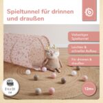 Bieco Pop-Up Spieltunnel Dreamy Flowers 180 x 46 cm – Krabbeltunnel für Babys ab 1 Jahr – Bild 3
