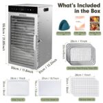 SUCISENI 800W Dörrautomat mit 18 Ablagen – Profi-Dehydrator mit Edelstahl & Touch-Control – Bild 2