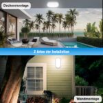 IEGLED 2er Set 12W LED Bewegungsmelder Wandleuchte IP65 – Intelligente Feuchtraumleuchte für Keller & Garage – Bild 4