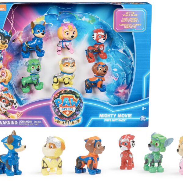 PAW PATROL: Der Mighty Kinofilm – 6er Actionfiguren-Set mit Superhelden-Uniformen
