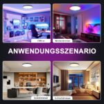 Birnetek® 30W LED Deckenlampe Rund – Smart Home Deckenleuchte mit Sprachsteuerung & RGB – Bild 7