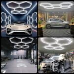 DIKHEE Garagenlampe LED 192W 6500K Sechseck – Verformbare Werkstatt Deckenleuchte für Garage & Lager – Bild 3