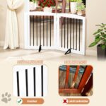 HOLTICO Hundeabsperrgitter Holz – Faltbares Schutzgitter für Türen & Treppen – Bild 6