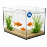 VIALIA Nano Aquarium 25 l – Glasbecken 40x25x25 cm Floatglas für Süss- & Salzwasser