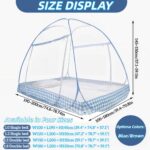 Digead Faltbares Pop-up Moskitonetz 100×200 cm – Automatisches Bettmoskitonetz mit Doppeltür – Bild 2