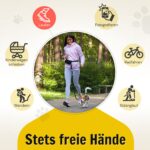 Hundefreund Joggingleine für kleine Hunde bis 15 kg – Freihandleine mit Bauchgurt – Bild 3