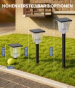 BITPOTT Solar Wegeleuchten 6er Set – 42,9 lm LED Gartenbeleuchtung IP65 wasserdicht – Bild 6