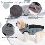 Savlot Hundejacke Grösse S – Winterweste mit D-Ring & Fleecefutter für kleine Hunde – Bild 4