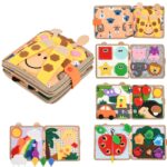 Poudya Quiet Book ab 1 Jahr – Montessori Lernspielzeug mit Feinmotorik & Farben