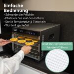 VITA5 Dörrautomat 650 W mit 6 Edelstahl Gittern – Profi-Dörrgerät mit 24h Timer – Bild 4