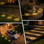 Uwithm 8er Set Solar Bodenleuchten Aussen – IP68 Solarlampen mit 4 LEDs für Garten & Terrasse – Bild 7
