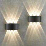 Oraymin 2er Set LED Wandleuchte IP65 6W – Warmweiss Aluminium für Innen & Aussen