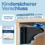 MUTKIND® 10er Set Magnetische Kindersicherung mit TESA-Kleber + 2 Schlüssel – Unsichtbare Schrankschlösser – Bild 6