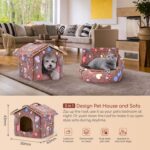 Nobleza Hundehütte 53x50x43cm – Winterfeste Hundehöhle mit abnehmbarer Matratze für Hunde & Katzen – Bild 7