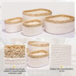Sosayet Aufbewahrungskorb-Set 4er Baumwollseil – Handgeflochtene Organizer für Kinderzimmer – Bild 3