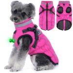 HezzLuv Hundemantel M Wasserdicht mit LED & Geschirr – Winterjacke für kleine Hunde – Bild 8