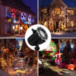 Segotendy LED Projektor mit 64 HD Cartoons – Wasserdichte Projektionslampe für Halloween & Weihnachten – Bild 6