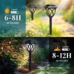 GIGALUMI 6er Set Solar Gartenleuchten – Warmweisses LED Licht mit Wellenmuster für Aussen – Bild 6