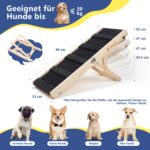 iPetba Hunderampe klappbar mit 4 Höheneinstellungen – Sofarampe für kleine Hunde bis 20 kg – Bild 7
