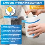 BluePet Pfotenreiniger Größe S – Hundepfoten-Waschbecher mit Mikrofaser-Handtuch – Bild 5