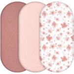 Yukkidds Spannbettlaken 81x41 cm aus 100% Musselin – 3er-Pack für Kinderwagen & Beistellbett