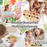 Almaxi 9-in-1 Motorikwürfel Safari – Montessori Holzspielzeug für Kinder ab 1 Jahr – Bild 7