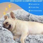 Kfnire Hundebett Doughnut Ø50cm – Flauschiges Haustierbett mit Kopfstütze für Katzen & Hunde – Bild 6