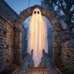 Sunwuun LED Halloween Geist 130–260 cm höhenverstellbar – Ferngesteuerte Outdoor Dekoration – Bild 6