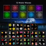 YAZEKY LED Weihnachtsprojlektor aussen – 16 Muster, 10 Farben & Wasserwelleneffekt – Bild 2