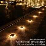 Lacasa Solar Bodenleuchten 4er Set – Warmweiss 2700K LED Wegeleuchten IP68 Wasserdicht – Bild 4