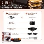 ICRINA 2-in-1 S'mores & Fondue Set – Elektrischer Marshmallow-Toaster mit Temperaturregelung – Bild 5