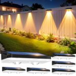 VIIIVA 6er Set Solar Wandleuchten RGB – 13 Lichtmodi, IP65 wasserdicht für Garten & Terrasse