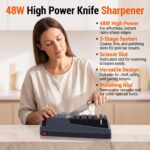 SOONHUA Elektrischer Messerschärfer 48W – 3-Stufen Automatikschleifer für Messer & Scheren – Bild 2