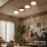 BRILONER LED Deckenlampe 30 cm mit Stoffschirm – Warmweiss für Wohn- & Schlafzimmer – Bild 11