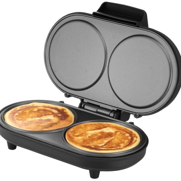 Unold Pancake-Maker American – Doppel-Pfannkuchen-Maker mit Antihaftbeschichtung & Backampel