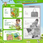 Asten Busy Book Montessori Spielzeug für Kleinkinder 1-3 Jahre – Pädagogisches Aktivitätsbrett – Bild 4