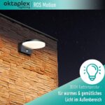 Oktaplex Ros LED Aussenlampe mit Bewegungsmelder IP65 – 1300 Lumen warmweiss – Bild 7