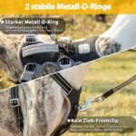 Huntboo Sicherheitsgeschirr M für Mittelgrosse Hunde – Ausbruchsicher mit Reflektoren & Griff – Bild 5