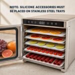 6er Set Silikon Dörrfolie mit Rand – Antihaft Backmatte für Dörrautomaten & Backofen – Bild 7