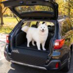 pecute Kofferraumschutz Hund L – Gesteppte Hundedecke mit Antikollisionsschutz für SUV – Bild 9