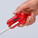 KNIPEX ErgoStrip 16 95 01 SB – Universal-Abmantelungswerkzeug für Rundkabel & Datenkabel – Bild 5