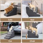 EHEYCIGA Hundetreppe 40 cm – 3 Stufen Haustiertreppe mit Gelenkschonung für kleine Hunde – Bild 7