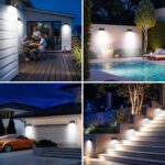 nipify 4er Set Solarleuchten mit Bewegungsmelder – 168 LED Wandleuchten IP65 für Garten & Hof – Bild 4
